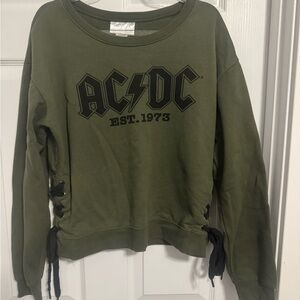 AC/DC Olive Green Sweatshirt